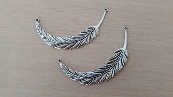 Plastrons connecteurs pumes métal argenté vieilli - neufs