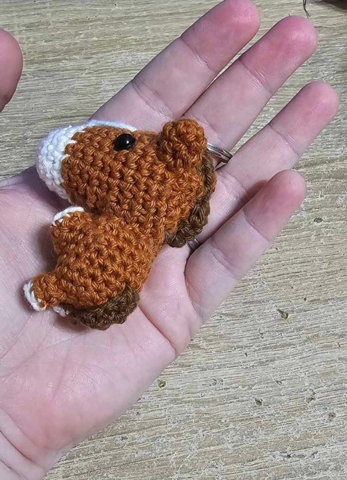 Porte-clés Au Crochet En Forme De Tête D'animal - Fibres Acryliques - Idéal Comme Cadeau De Naissance Ou Accessoire Tendance