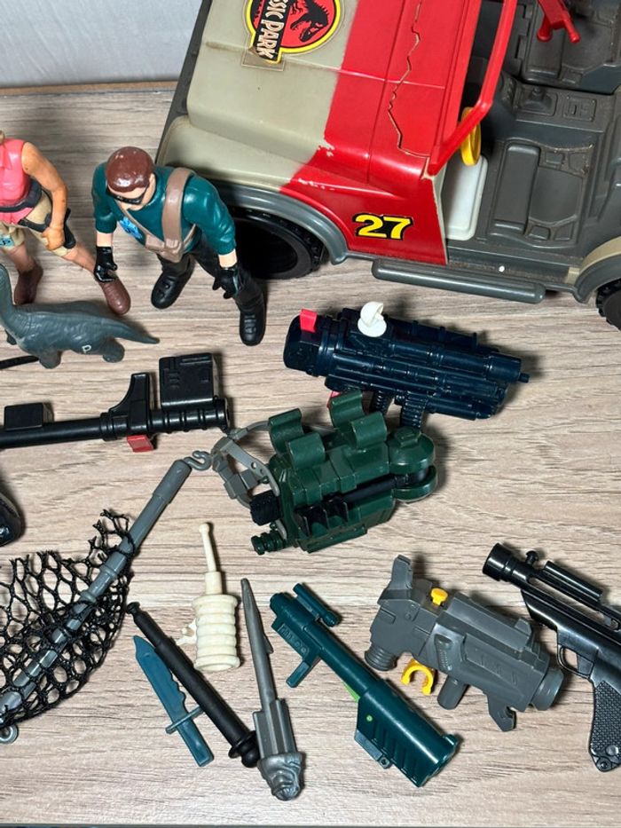 Énorme lot figurine jouet véhicule accessoires vintage JP Kenner jurassic park - photo numéro 8