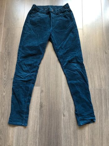 Jegging en velours Uniqlo bleu marine taille S