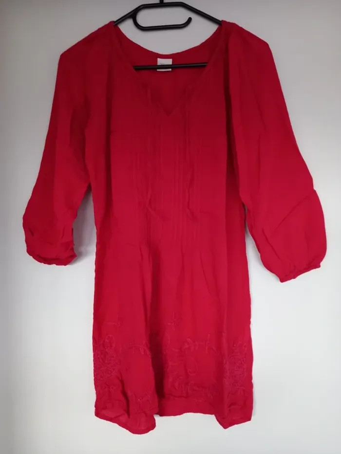Tunique rouge Camaïeu