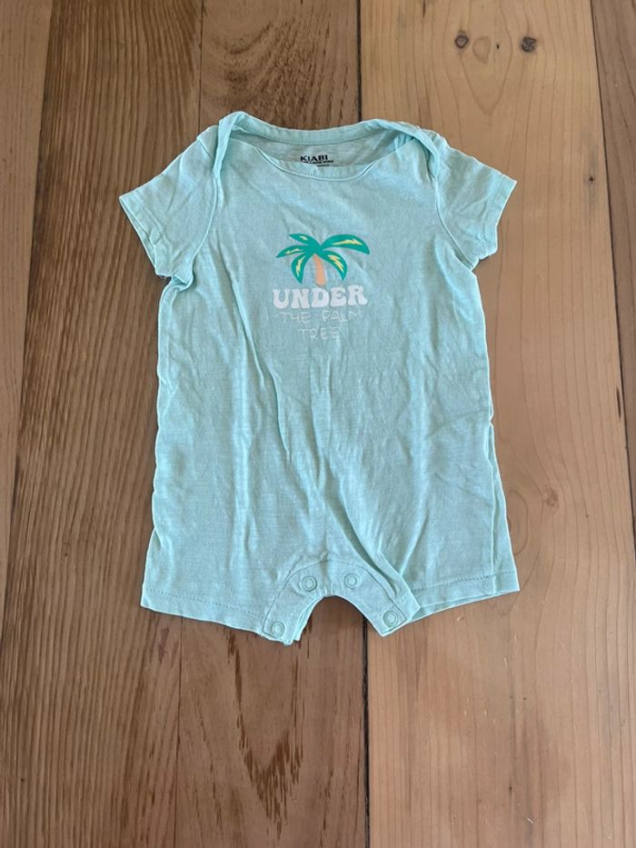 🌴 Combishort vert menthe Kiabi 6 mois garçon