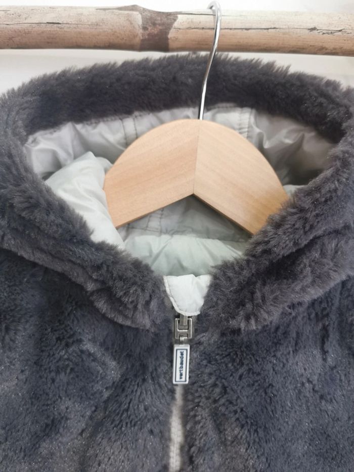 🌺Très beau Manteau Verbaudet 12mois Neuf doudoune polaire reversible piloupilou 12mois - photo numéro 3