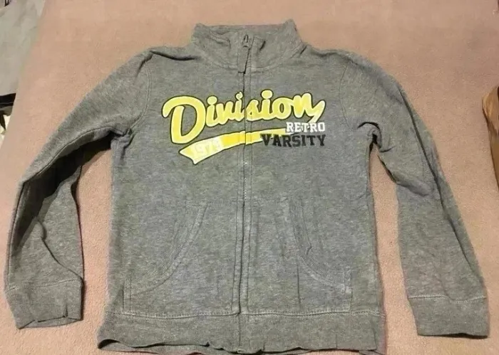 🧥 Sweat zippé garçon 5/6 ans – TEX – gris motif "Division Varsity" - photo numéro 2