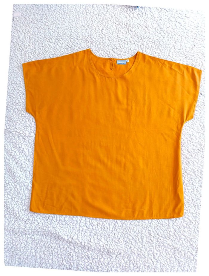 Top fluide jaune orange moutarde 3 Suisses