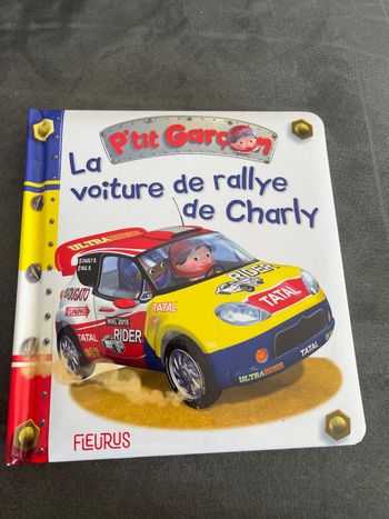 Livre bébé p’tit garçon la voiture de rallye de Charly 