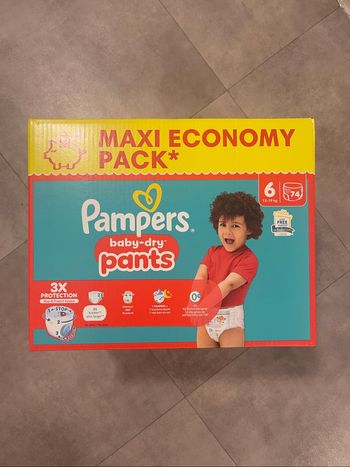 74 couches Pampers baby dry pants 6