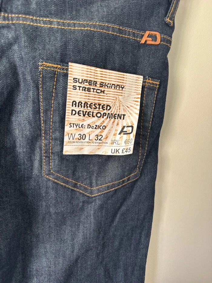 👖jeans brut homme - W30- T40arrested development- super skinny stretch - neuf - photo numéro 6