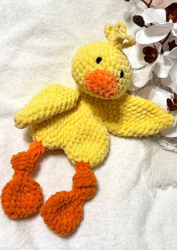 🦆 Doudou Canard au crochet – Fait main avec amour 🧶💛