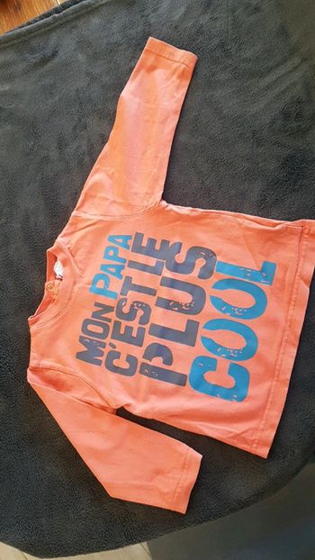 T-shirt manche longue orange 18 mois