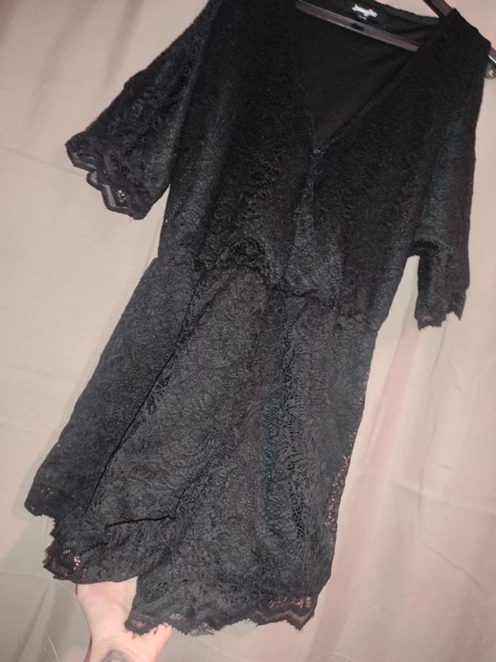 Combi short noir dentelle - photo numéro 6