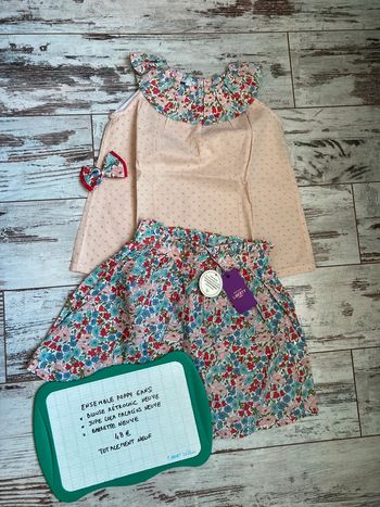 Ensemble Liberty Neuf poppy and daisy