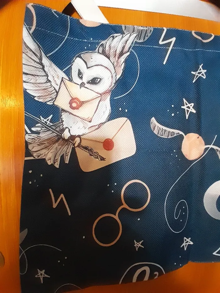 Grand sac en Chanvre, Harry Potter, couleur bleu - photo numéro 4