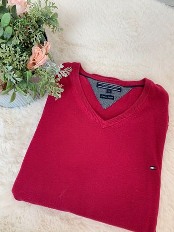 Pull col V rose fushia Homme