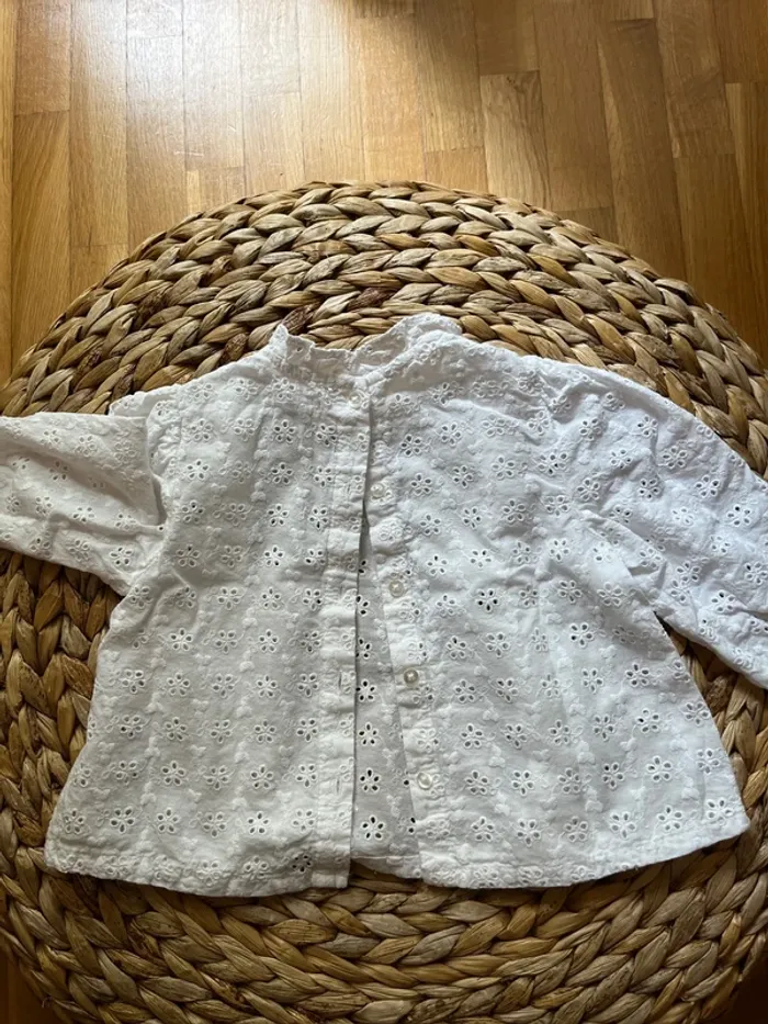 Chemisier Blanc Verbaudet 18mois 81 cm - photo numéro 4
