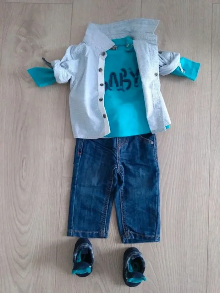 Ensemble 3 pièces garçon TAO 3 mois - photo numéro 3