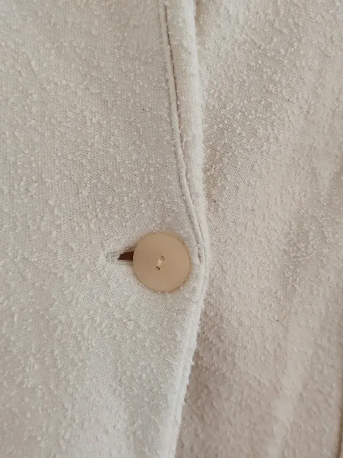 Belle veste blazer molletonnée blanche American Vintage - photo numéro 6