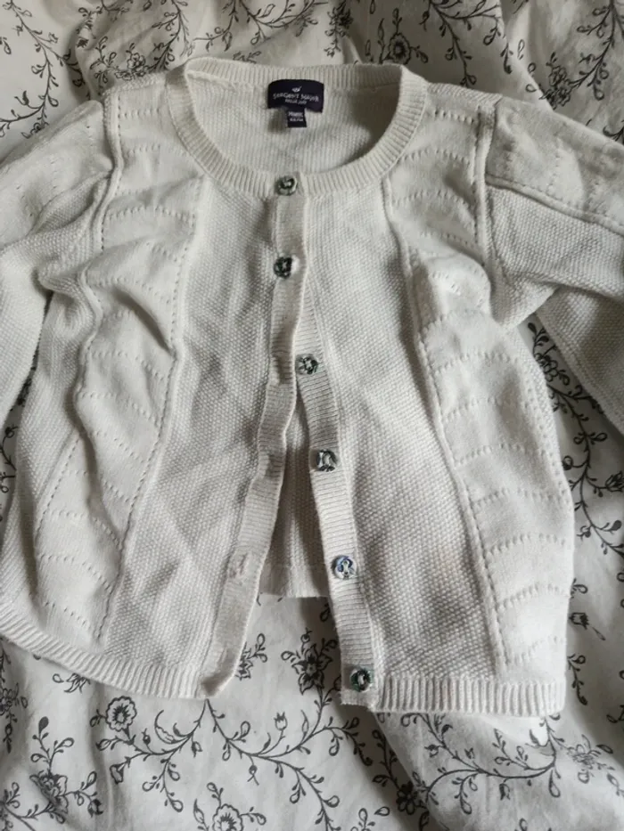 Gilet blanc boutons bleus Sergent Major 86cm - photo numéro 4