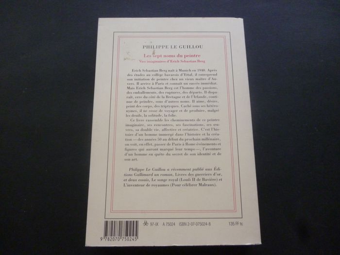 LES SEPT NOMS DU PEINTRE / PHILLIPPE LE GUILLOU / GALLIMARD - photo numéro 2
