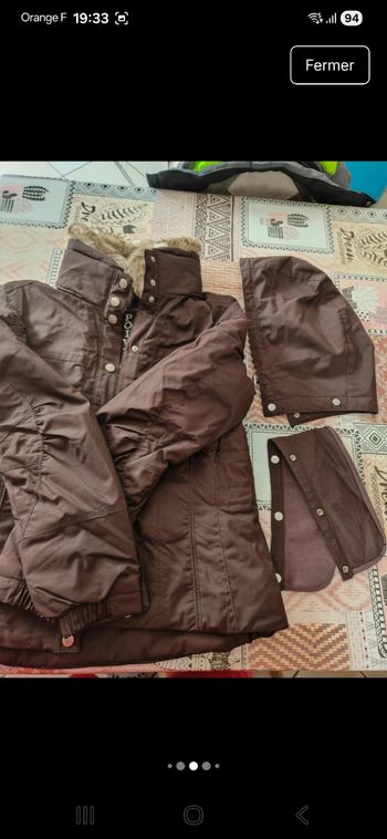 veste de ski poivre blanc