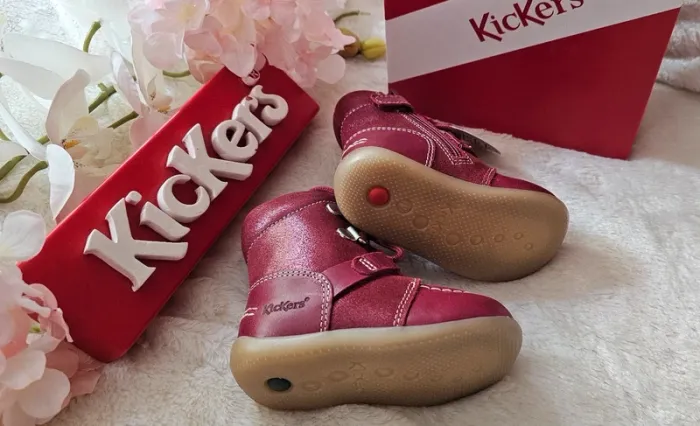 Bottes Bottines Cuir Zip Fourrées 1er pas 👣 semelle flexible Kickers T19 - photo numéro 2