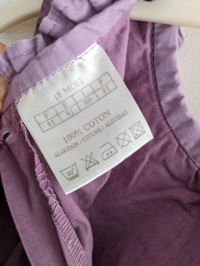 Robe et chapeau été violets 18 mois - photo numéro 5