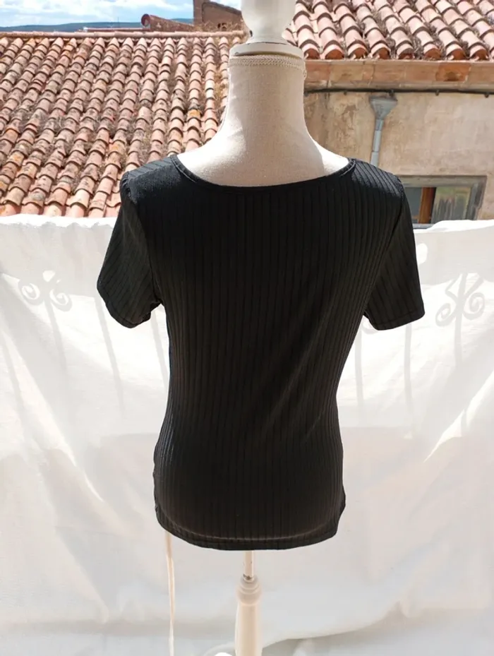 Top noir à lacets - Taille M - photo numéro 2