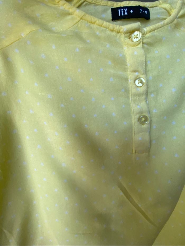 Blouse fluide jaune clair Tex - photo numéro 4