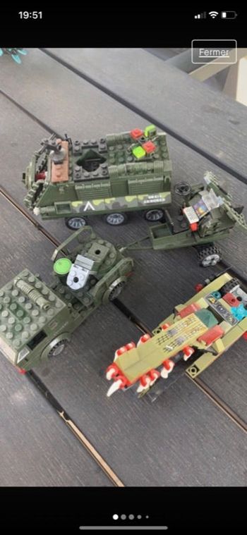 Lot de 3 voitures lego