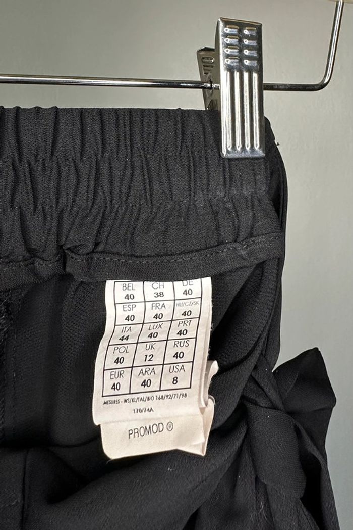 Pantalon droit fluide noir T38 • Promod - photo numéro 3