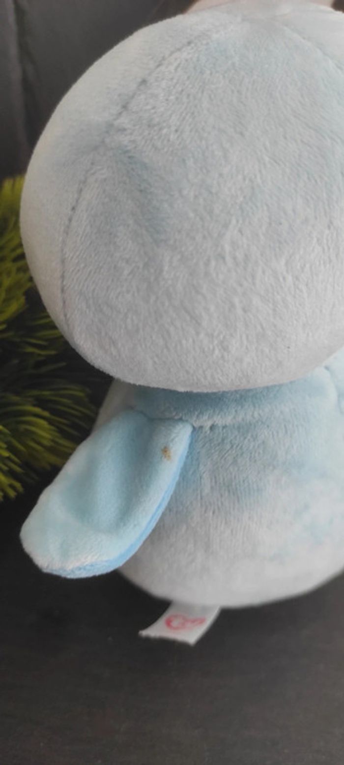 Peluche Twinkles Pingouin Bleu 20 cm Baby Ty coeur vert blanc Jaune Doudou 2018 - photo numéro 3