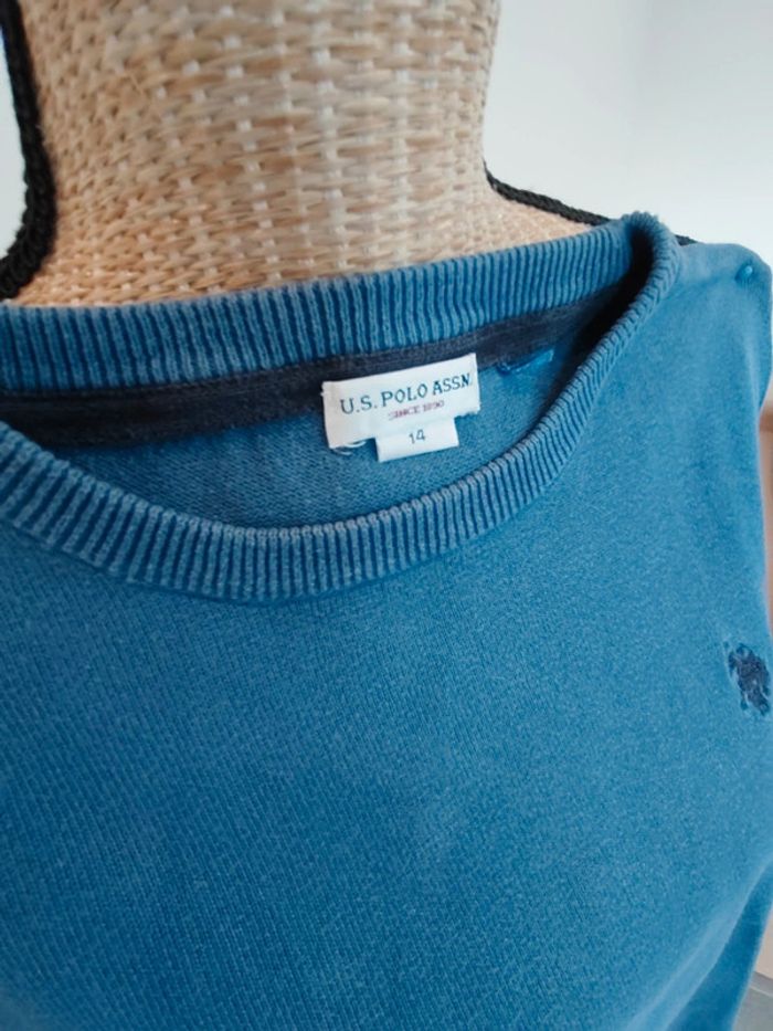 Pull U.S. Polo ASSN. 14 ans bleu - photo numéro 3