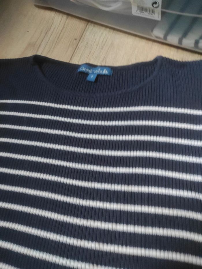 Tee shirt marin taille 2 ou m - photo numéro 5