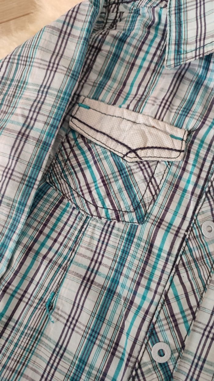 Joli chemise quadrillée beau bleu - photo numéro 5