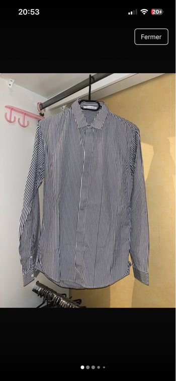 Chemise à bleu marine et blanche à rayures Sandro XS