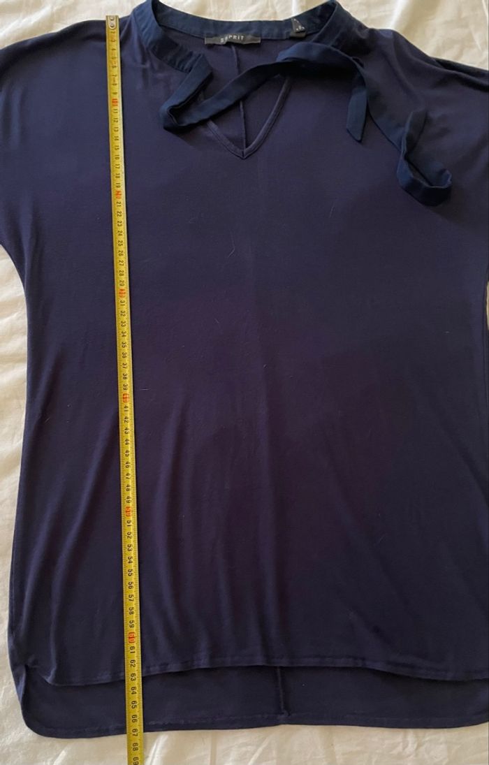 Haut bleu marine »Esprit »manches 2/3 - photo numéro 5