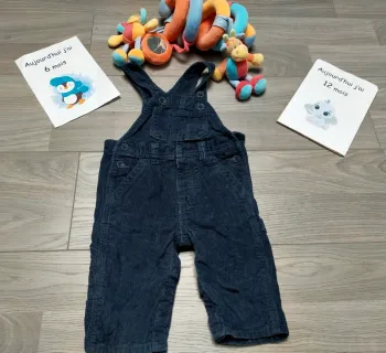 Salopette marine velours côtelé mixte 6-12 mois Babygap