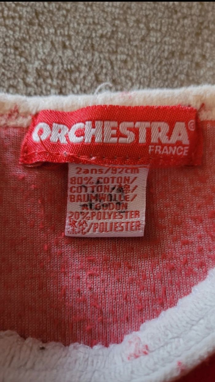 Pyjama de Noël "merry christmas" taille 2 ans orchestra - photo numéro 2