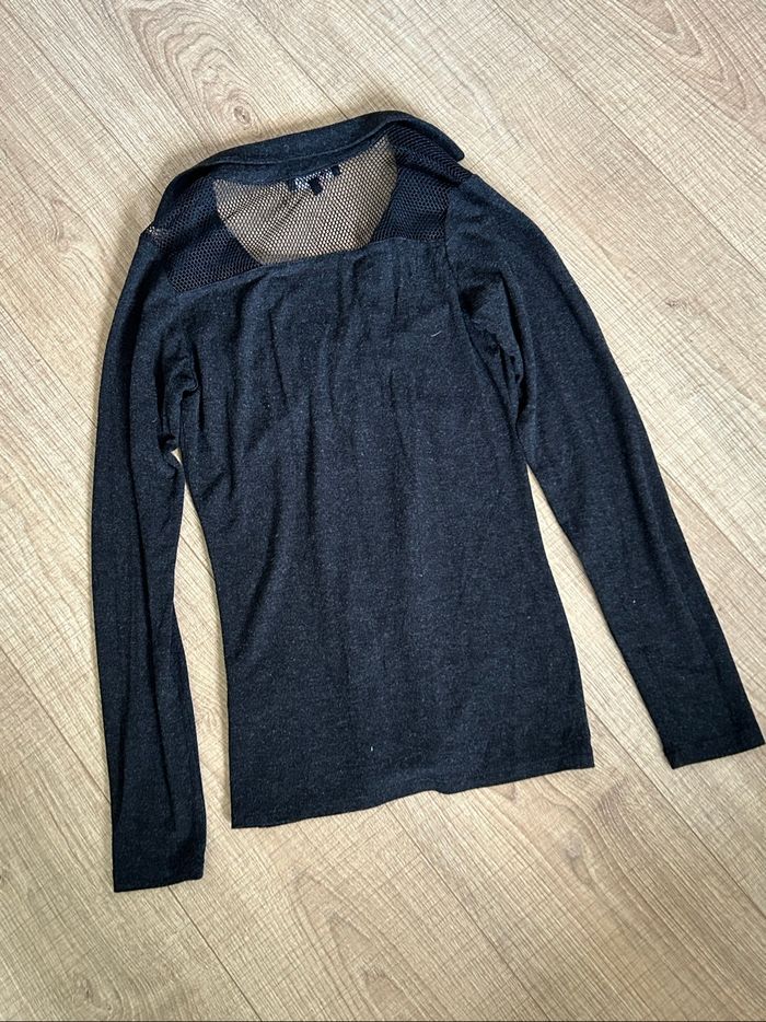 Pull gris foncé à manches longues Morgan taille XS TBE - photo numéro 8