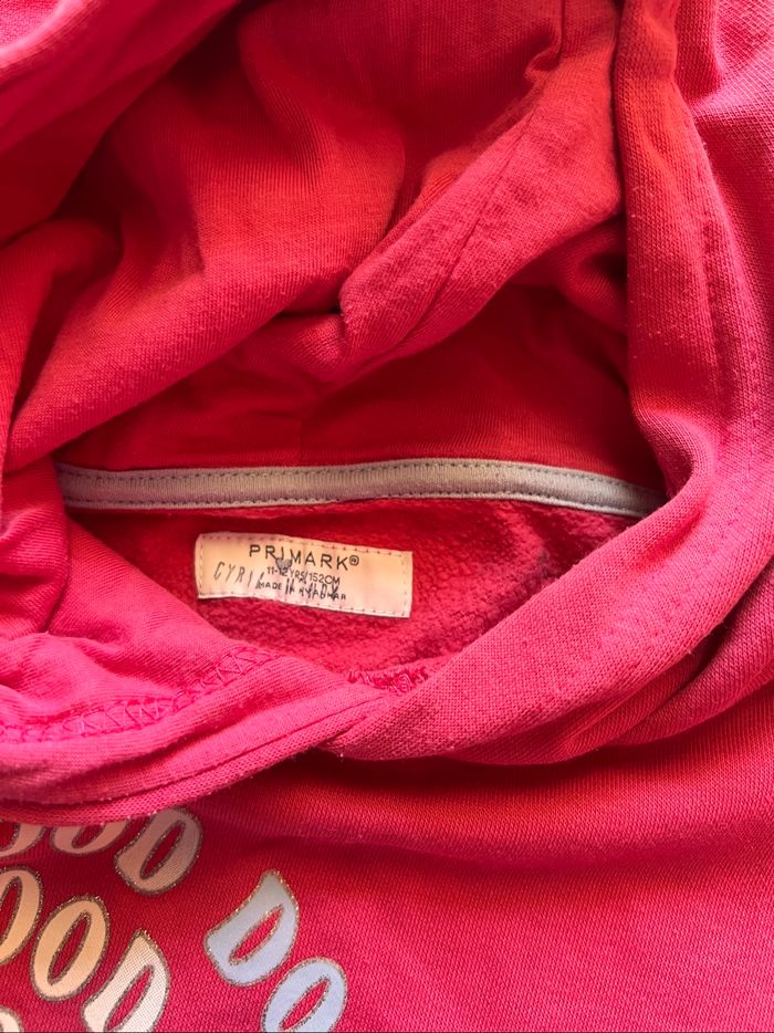 Taille 11-12 ans sweat-shirt à capuche rose primark - photo numéro 3