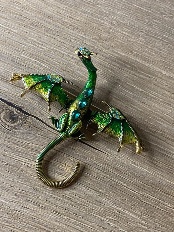 Broche dragon émaillé tendances - photo numéro 2