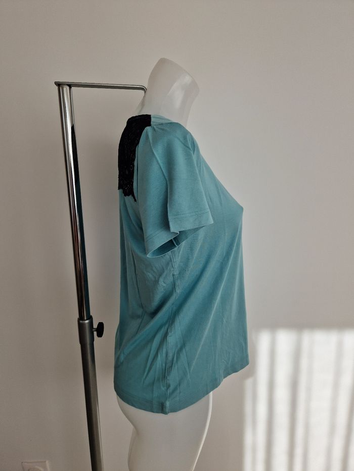 Tee-shirt bleu avec bordage noir dans le dos Armor-Lux - photo numéro 6