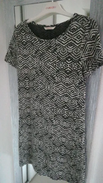 Robe Camaïeu noire blanche t36