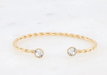 Bracelet doré et cristaux Swarovski