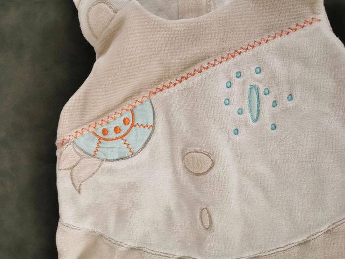 Pyjama 👣 sans manche, 1mois, velours, grenouillère - photo numéro 5
