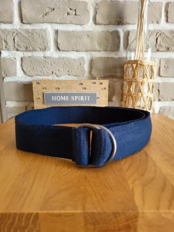 Ceinture à boucle coulissante bleu marine neuve