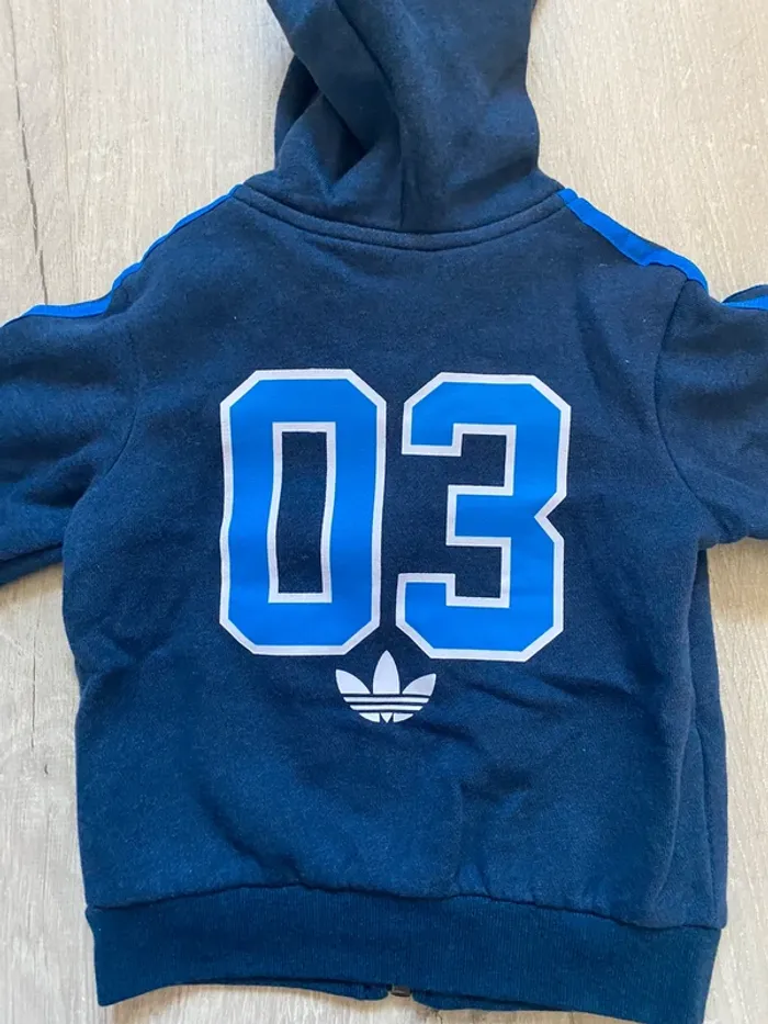 Gilet à capuche Adidas 9 mois - photo numéro 4