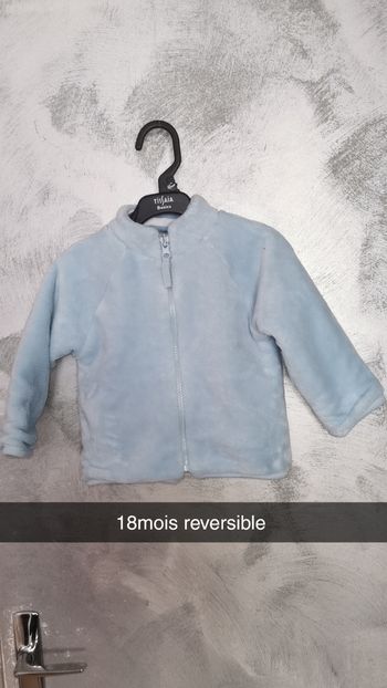 Veste polaire reversible taille 18mois