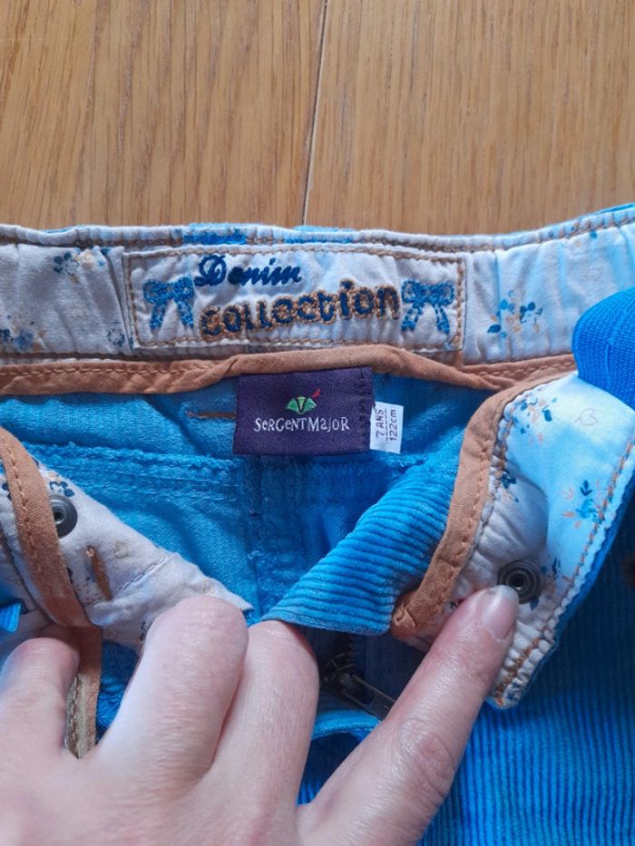 Jupe bleu en velours côtelé 7 ans - photo numéro 4