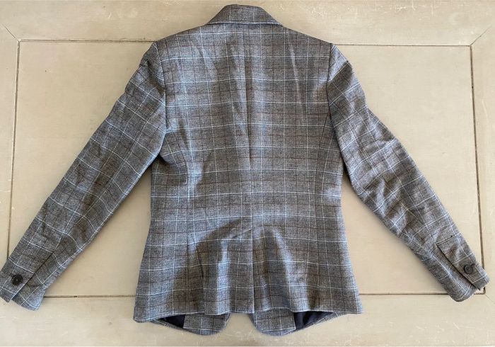Blazer Mango gris à carreaux taille 34 / S - photo numéro 19